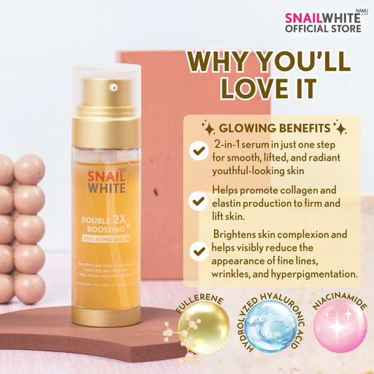 SNAILWHITE Double Boosting Anti-Aging Serum 40ml+40ml