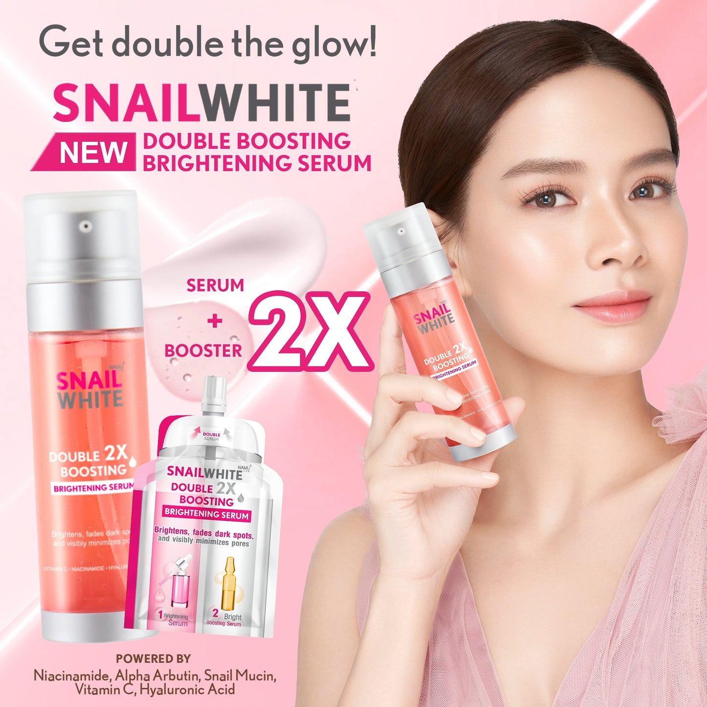 SNAILWHITE Double Boosting Brightening Serum 4ml+4ml