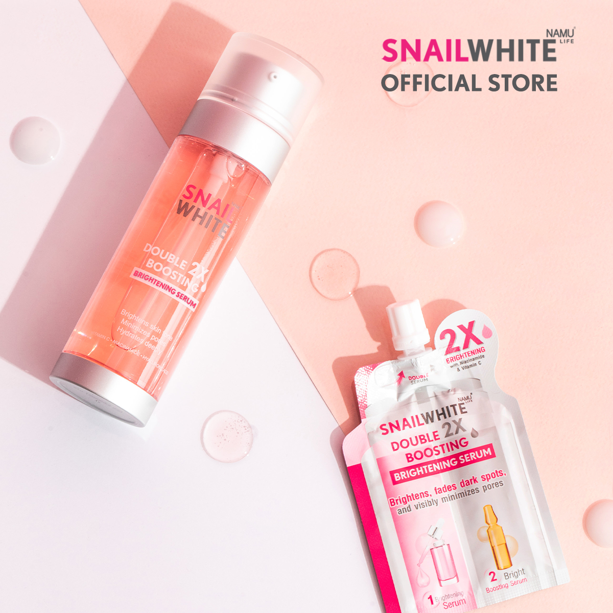 SNAILWHITE Double Boosting Brightening Serum 4ml+4ml