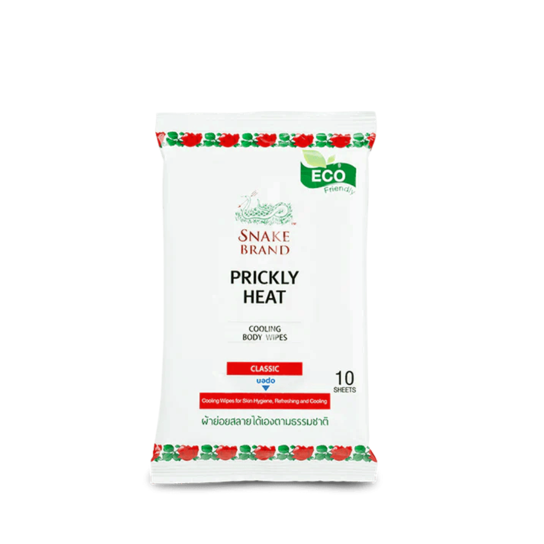 SNAKE BRAND Prickly Heat Original Cooling Body Wipes